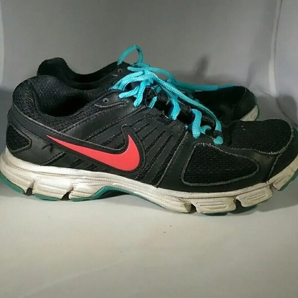 Nike Downshifter 5 Running Shoes Black & Aqua - 537571-012 - Size 6